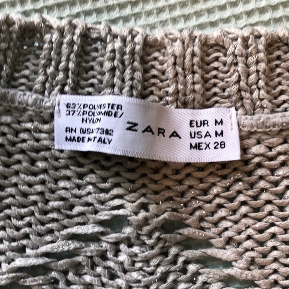 Zara Knit V Neck Sweater Silver - Picture 2 of 3